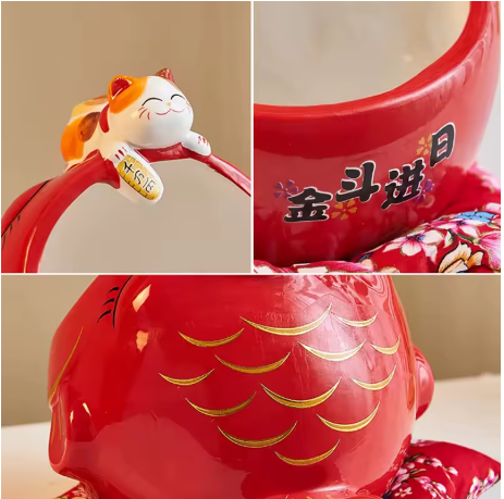 Pot à Bonbons Maneki Neko – Porte-Bonheur Japonais