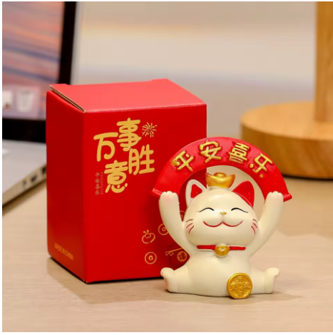 Set Maneki Neko Nouvel An – Porte-Bonheur et Décoration Festive