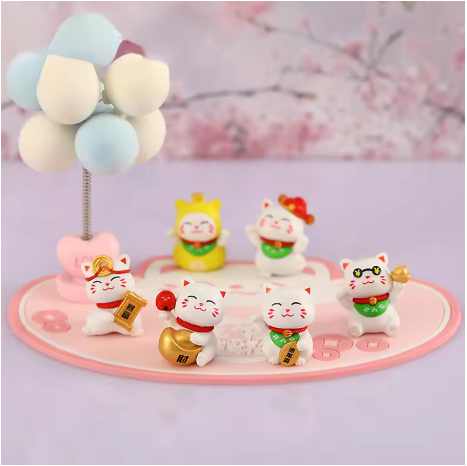 Set de Mini Chats Maneki Neko – Décorations Chance