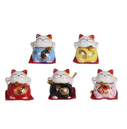 Collection Mini Maneki Neko – Porte-Bonheur Traditionnel