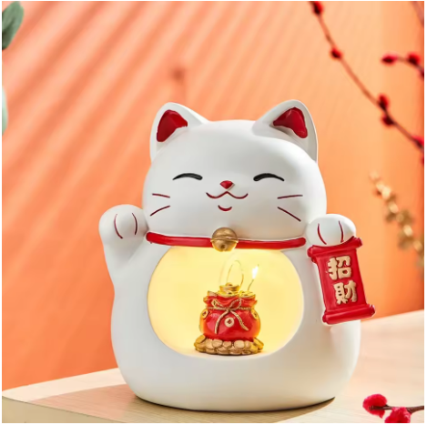 Lampe Veilleuse Maneki Neko – Porte-Bonheur Lumineux