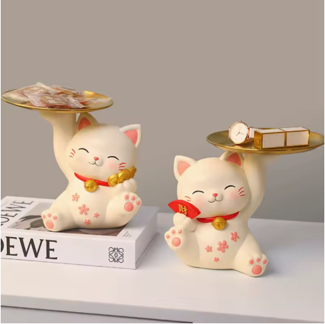 Organisateur Maneki Neko – Porte-Clés et Vide-Poches Porte-Bonheur