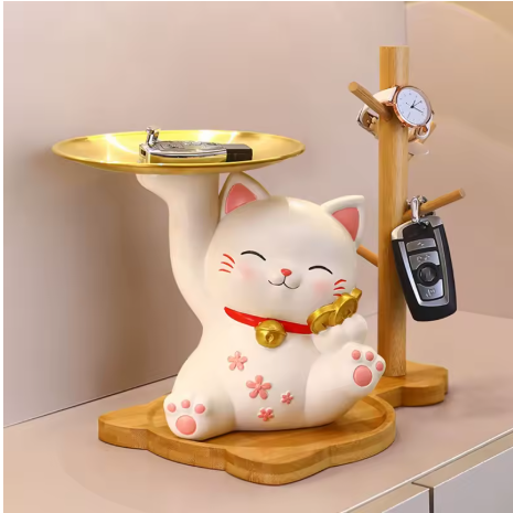 Organisateur Maneki Neko – Porte-Clés et Vide-Poches Porte-Bonheur