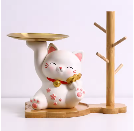 Organisateur Maneki Neko – Porte-Clés et Vide-Poches Porte-Bonheur
